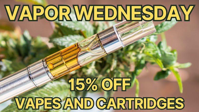Canopy Crossroad Vapor Wednesday- 15% Off Vapes and Cartridges