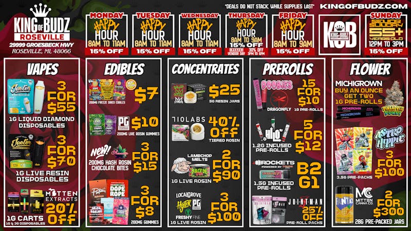 King of Budz Roseville 40% OFF 710 LABS TIERED ROSIN🔥25% OFF JOINTMAN💨