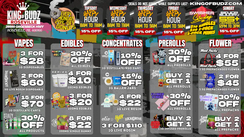 King of Budz Roseville ROSEVILLE DEALS 🌹
