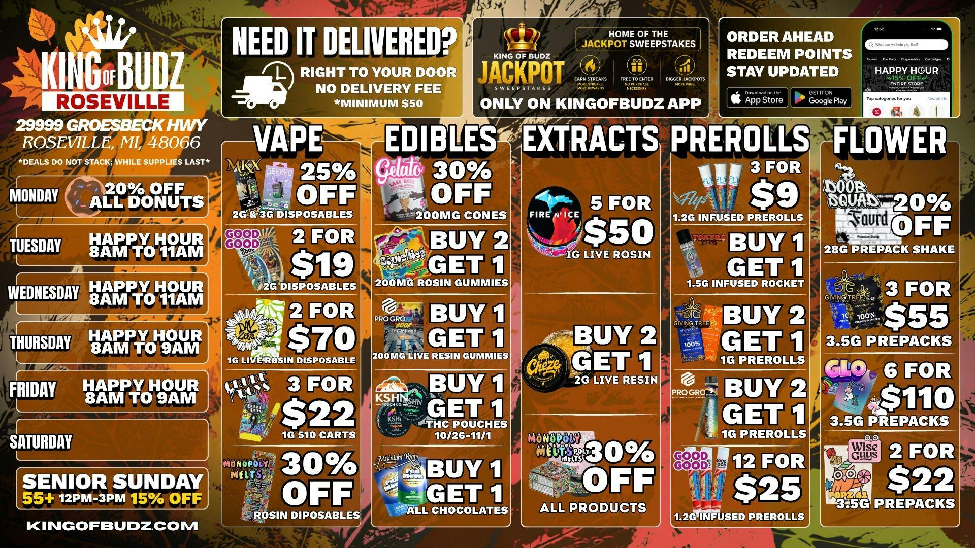King of Budz Roseville Spooky Good Deals