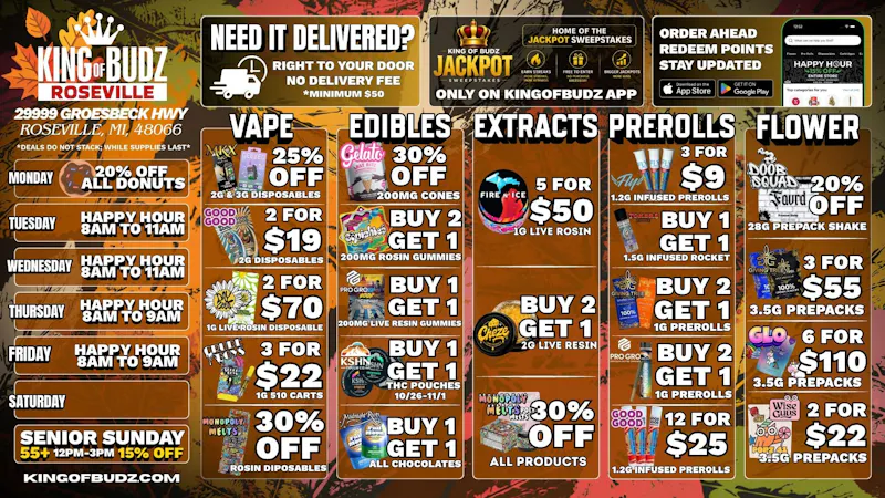 King of Budz Roseville Spooky Good Deals