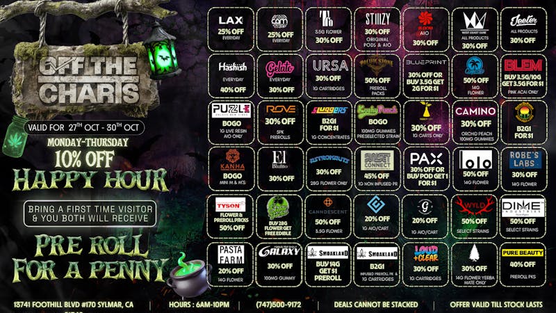 Off the Charts - Sylmar SPOOOKY DEALS!!