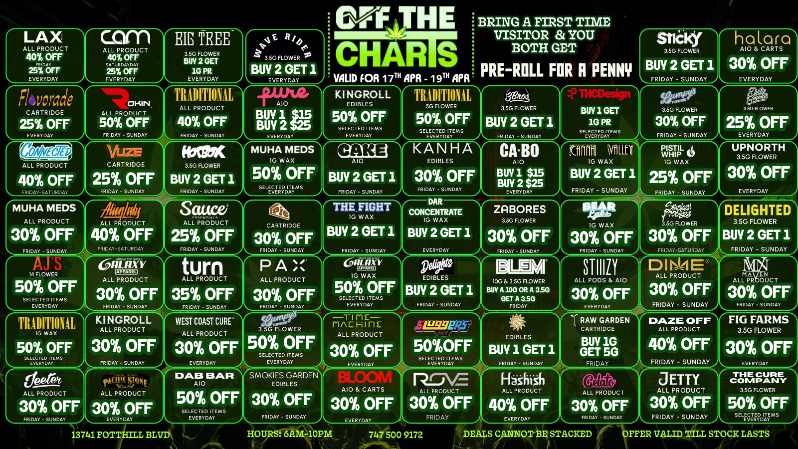 Off the Charts - Sylmar Smokin’ Hot Weekend Deals 🤷🏽‍♀️