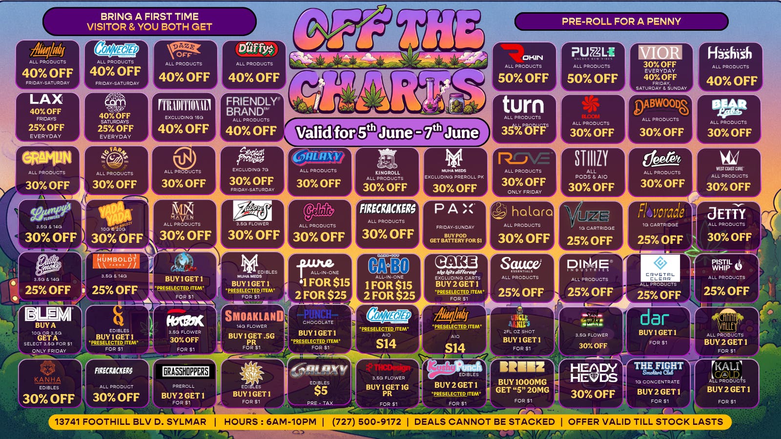 Off the Charts - Sylmar June Bloom Specials