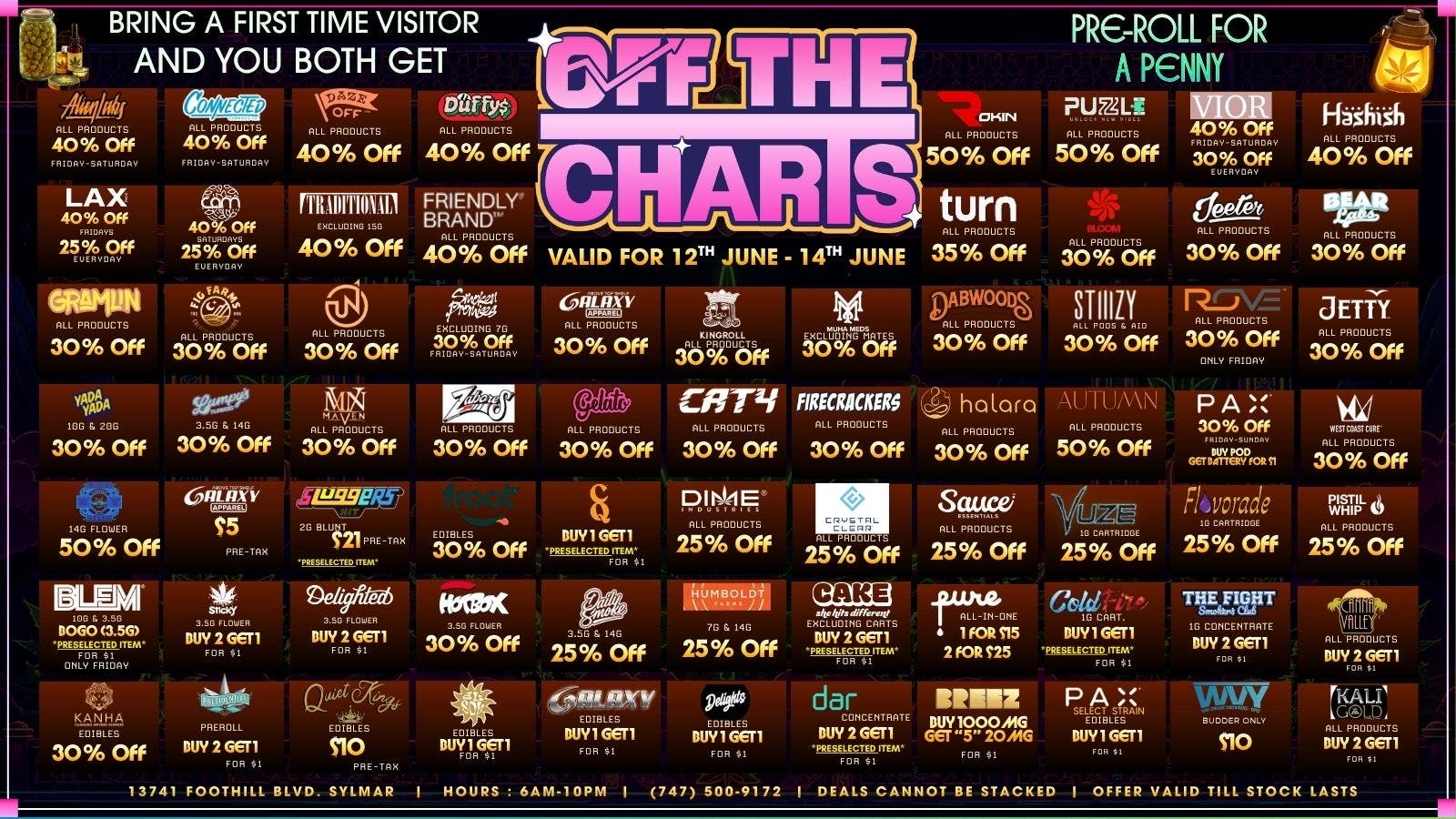 Off the Charts - Sylmar Smokin’ Hot Weekend Deals 🤷🏽‍♀️