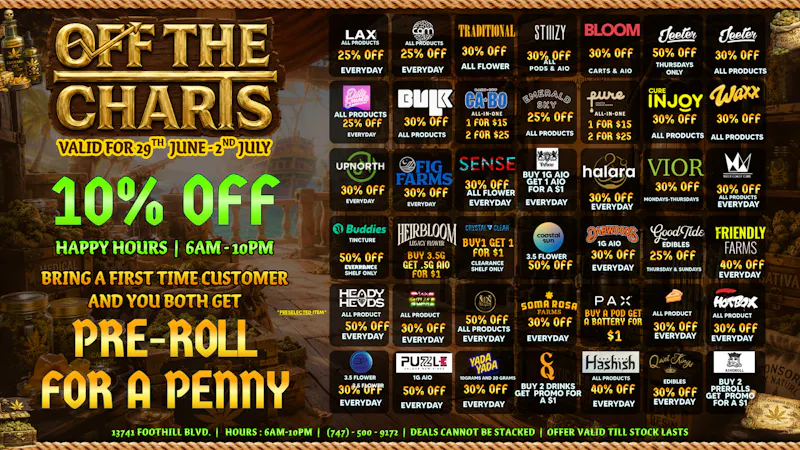 Off the Charts - Sylmar Summer Stash Savings