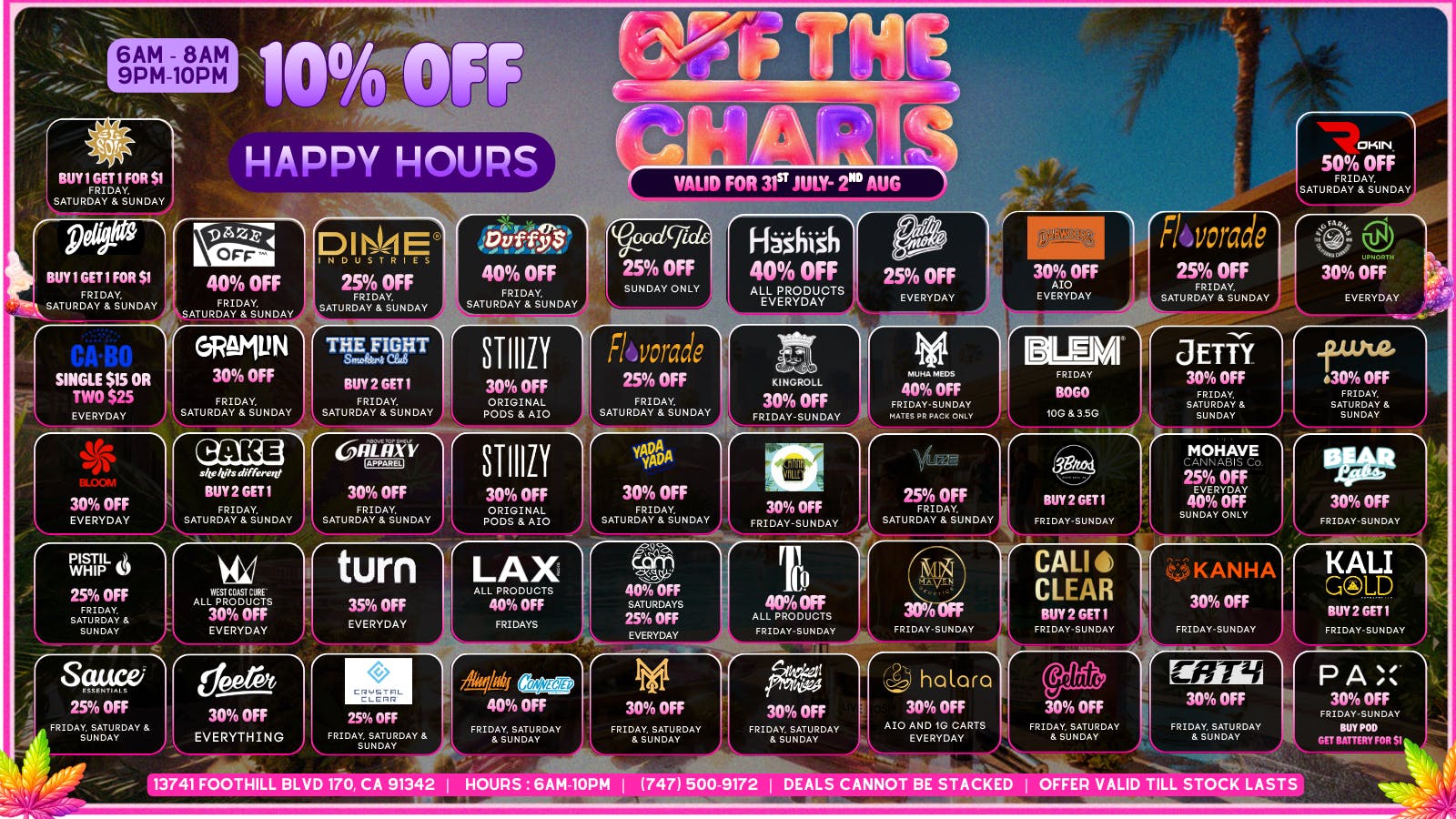 Off the Charts - Sylmar smoking hot deals