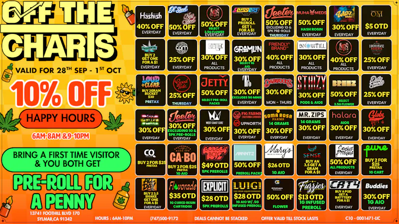 Off the Charts - Sylmar Good Vibes Good Deals!!!!