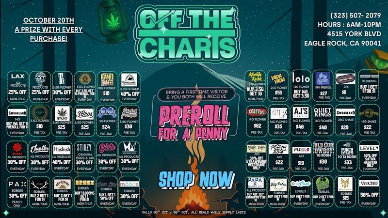 Off The Charts - Eagle Rock CREEPIN' IT REAL, BEST DEALS AT OTC EAGLE ROCK!