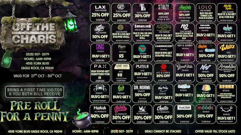 Off The Charts - Eagle Rock BEST SPOOKY DEALS!!