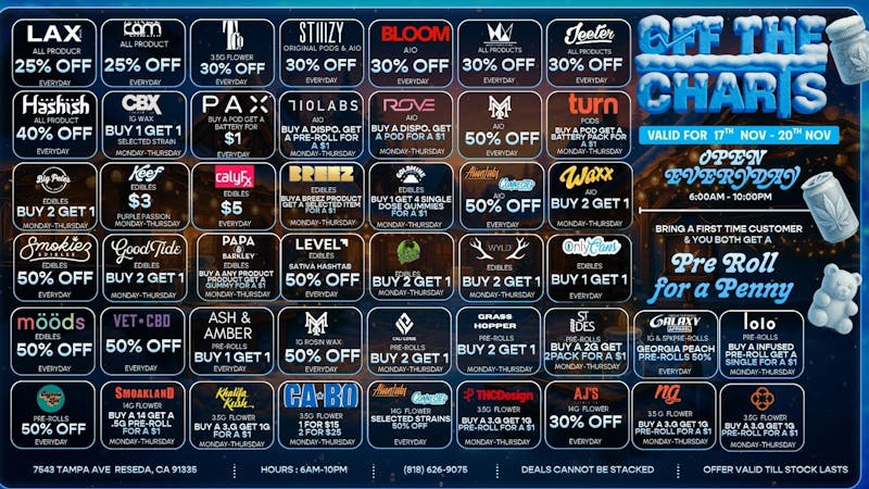 Off The Charts - Eagle Rock BEST DEALS IN LA!!