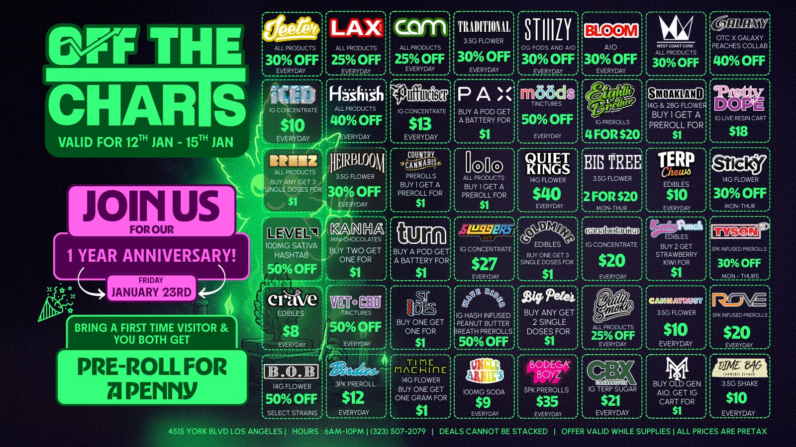 Off The Charts - Eagle Rock GET INTO THE GROOVE OF SAVINGS💃🪩BEST DEALS IN LA