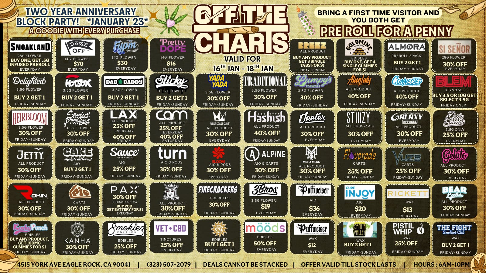 Off The Charts - Eagle Rock GET YOUR MIND RIGHT, BEST DEALS W OTC EAGLE ROCK!!