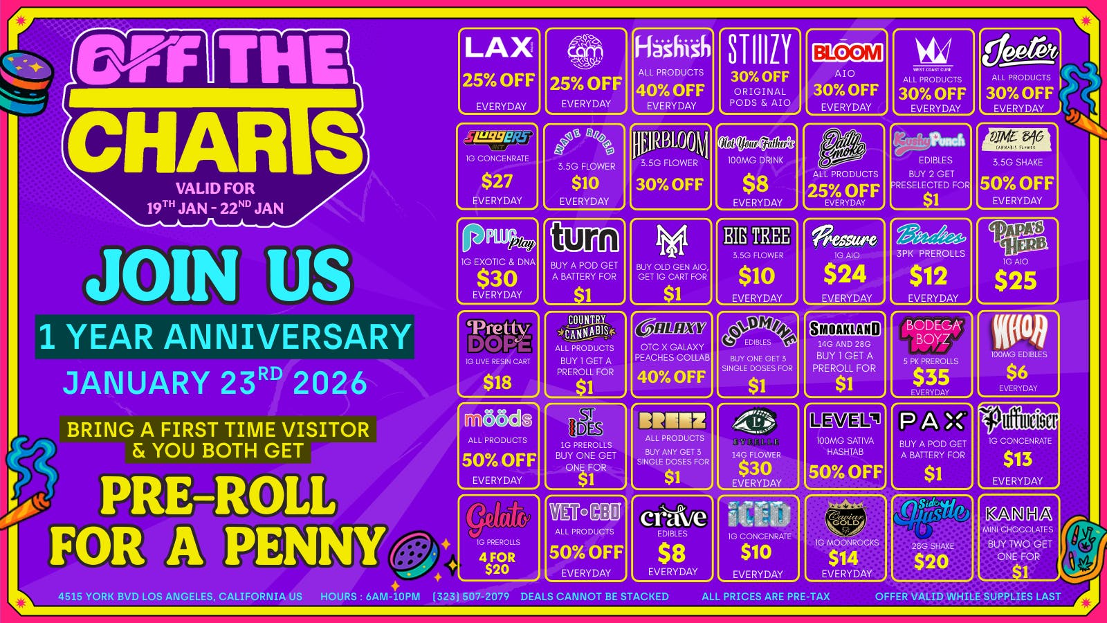 Off The Charts - Eagle Rock KEEP THE DEALS ROLLING! BEST IN LA!!!