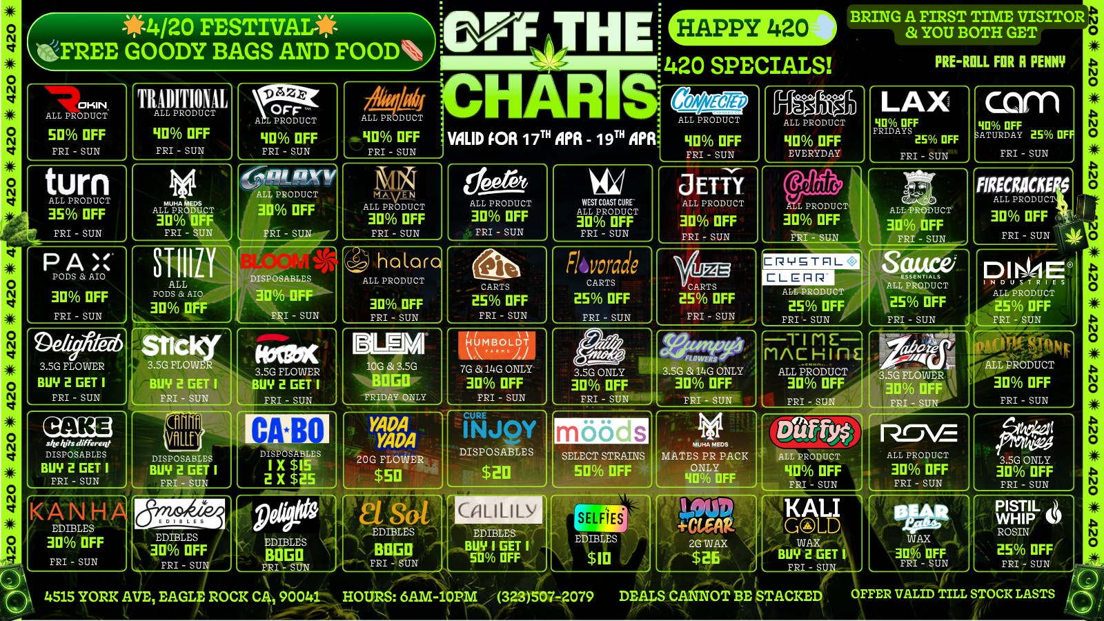 Off The Charts - Eagle Rock GOOD VIBES, BETTER PRICES @ OTC EAGLE ROCK!! 🍃🌟