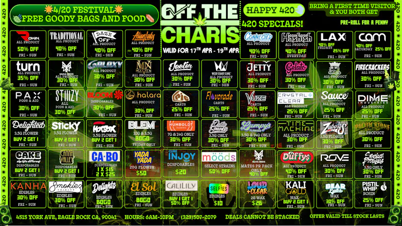Off The Charts - Eagle Rock GOOD VIBES, BETTER PRICES @ OTC EAGLE ROCK!! 🍃🌟