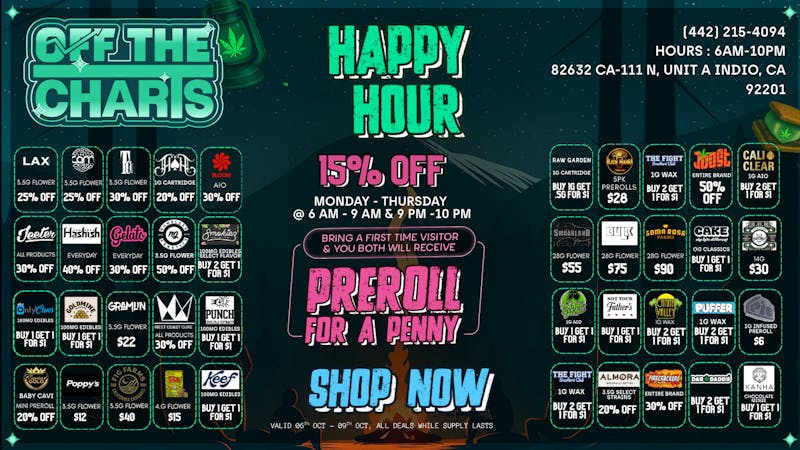 Off the Charts - Indio COME SEE WHY WE'RE THE BEST!!!
