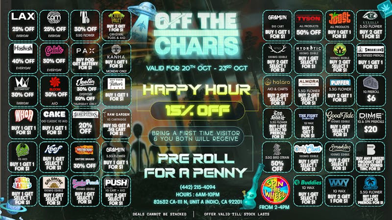 Off the Charts - Indio Come see why we're the BEST!!!
