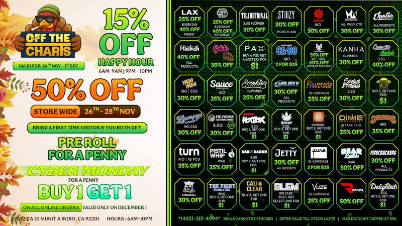 Off the Charts - Indio ELEVATE YOUR VIBES