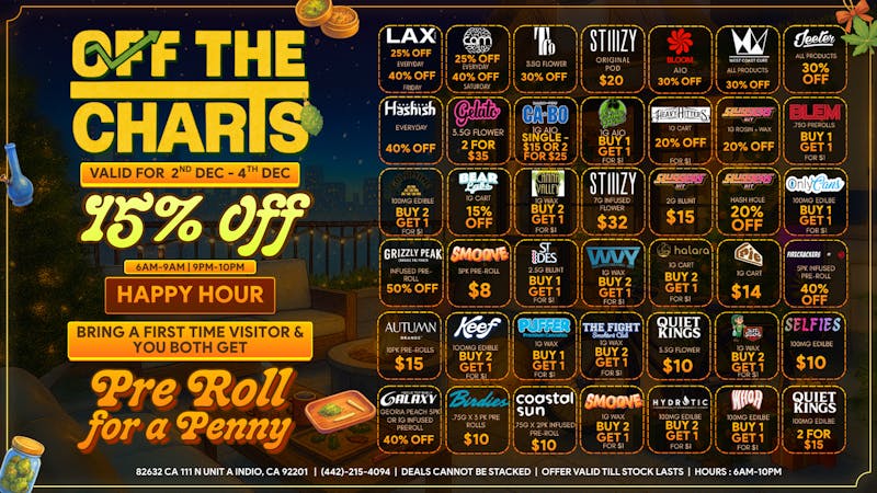 Off the Charts - Indio ELEVATE YOUR VIBES