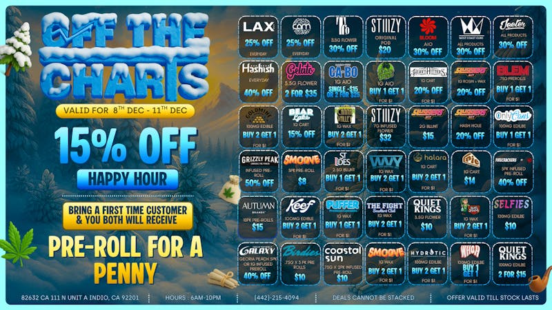 Off the Charts - Indio Come see why we're the BEST!!!