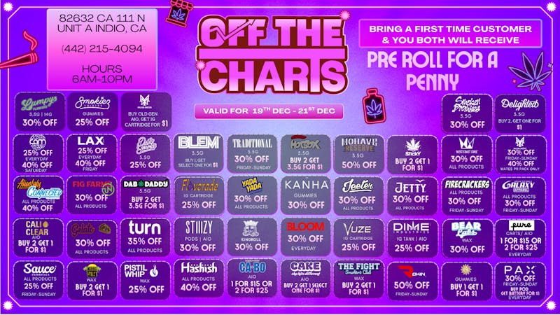 Off the Charts - Indio HAPPY HOLIDAYS FROM OTC INDIO