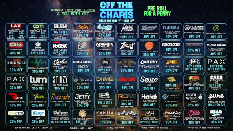 Off the Charts - Indio OTC INDIO DEALS