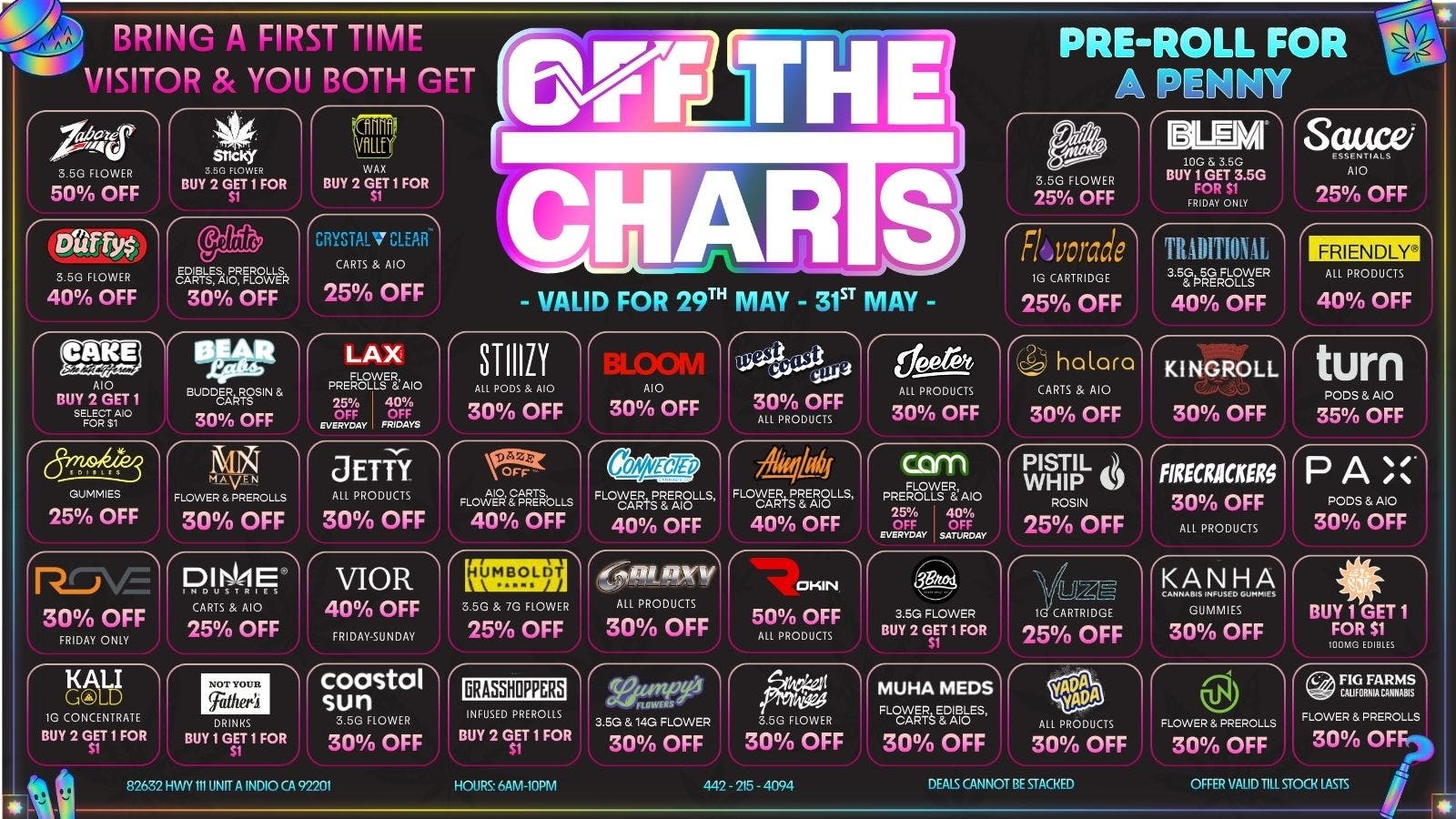 Off the Charts - Indio BLAZING DEALS FOR BLAZING TEMPS 🌵🔥♨️