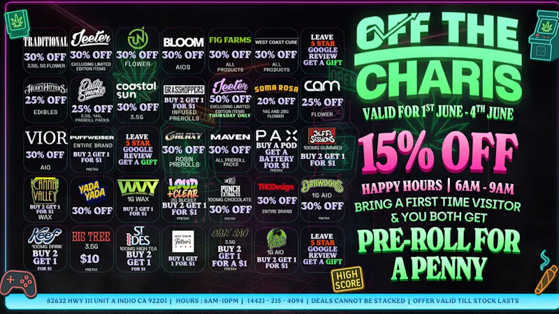 Off the Charts - Indio RING IN THE HEAT WITH THESE FIRE DEALS! ♨️👌🔥🌵
