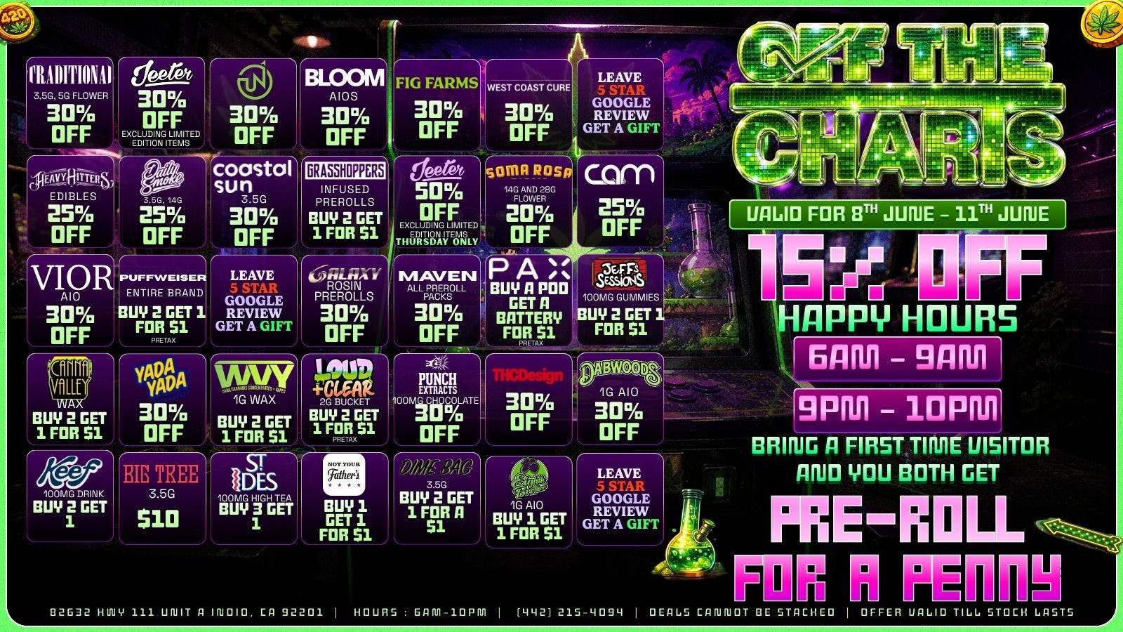 Off the Charts - Indio BLAZING DEALS FOR BLAZING TEMPS 🌵🔥♨️