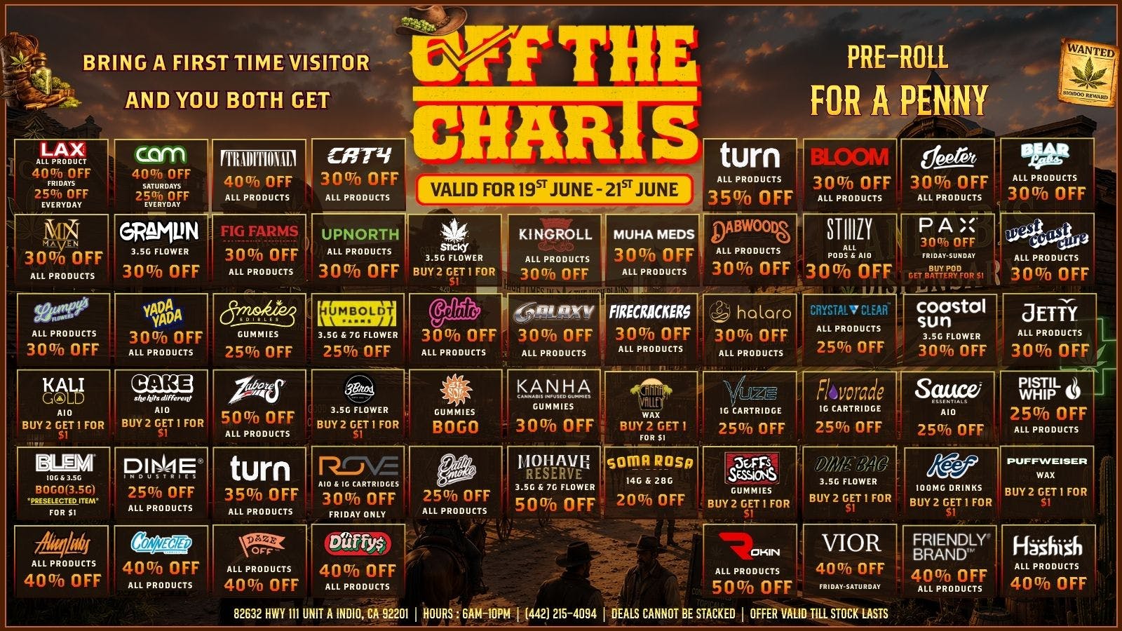 Off the Charts - Indio RING IN THE HEAT WITH THESE FIRE DEALS!