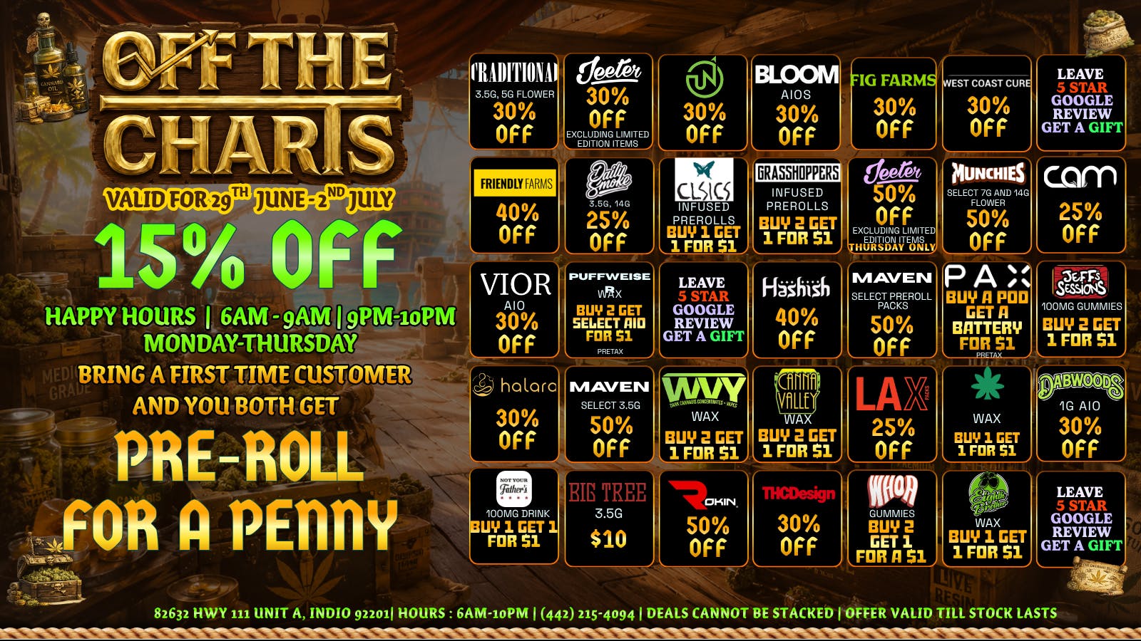 Off the Charts - Indio BLAZING DEALS FOR BLAZING TEMPS 🌵🔥♨️
