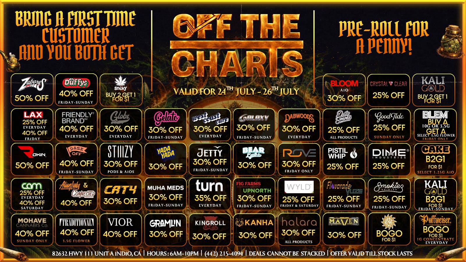 Off the Charts - Indio BLAZING DEALS FOR BLAZING TEMPS 🌵🔥♨️