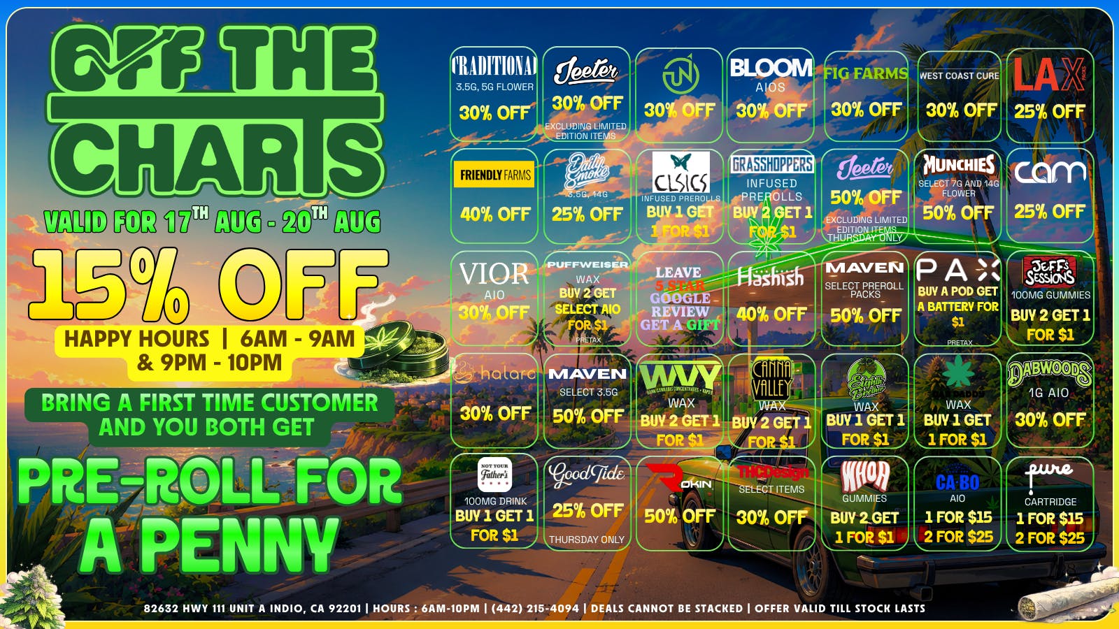 Off the Charts - Indio Come see why we're the BEST!!!