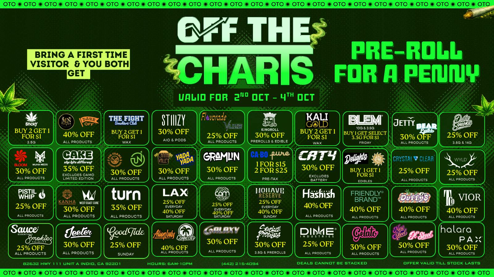 Off the Charts - Indio Come see why we're the BEST!!!