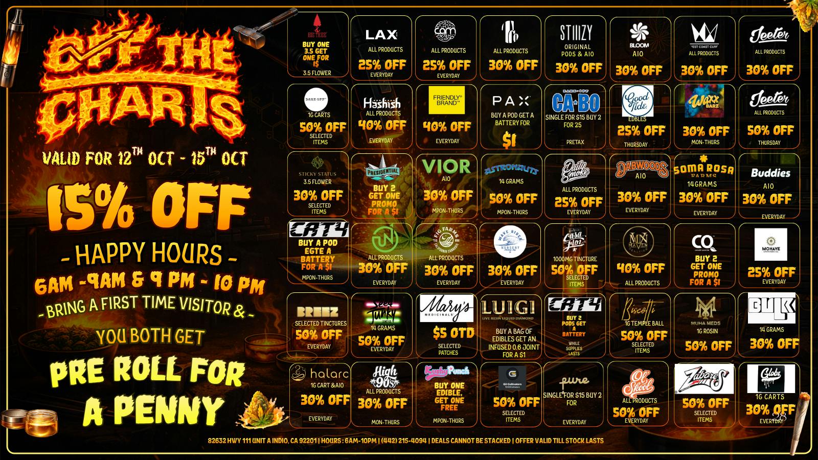 Off the Charts - Indio Spooky Good Savings with OTC!