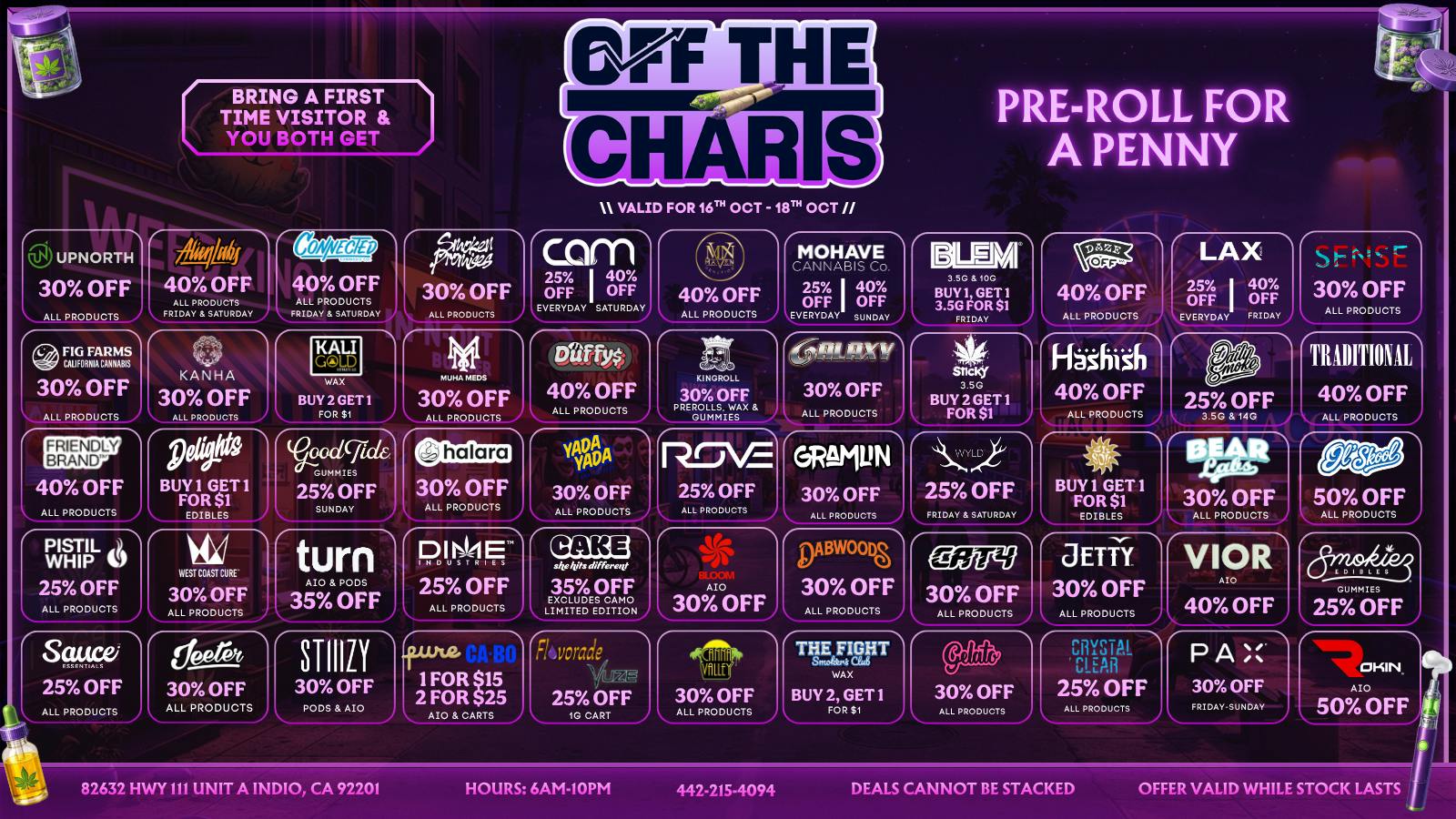 Off the Charts - Indio Spooky Good Savings with OTC!