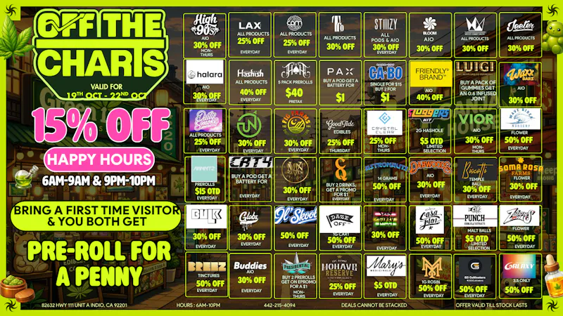 Off the Charts - Indio Scary good deals at OTC!