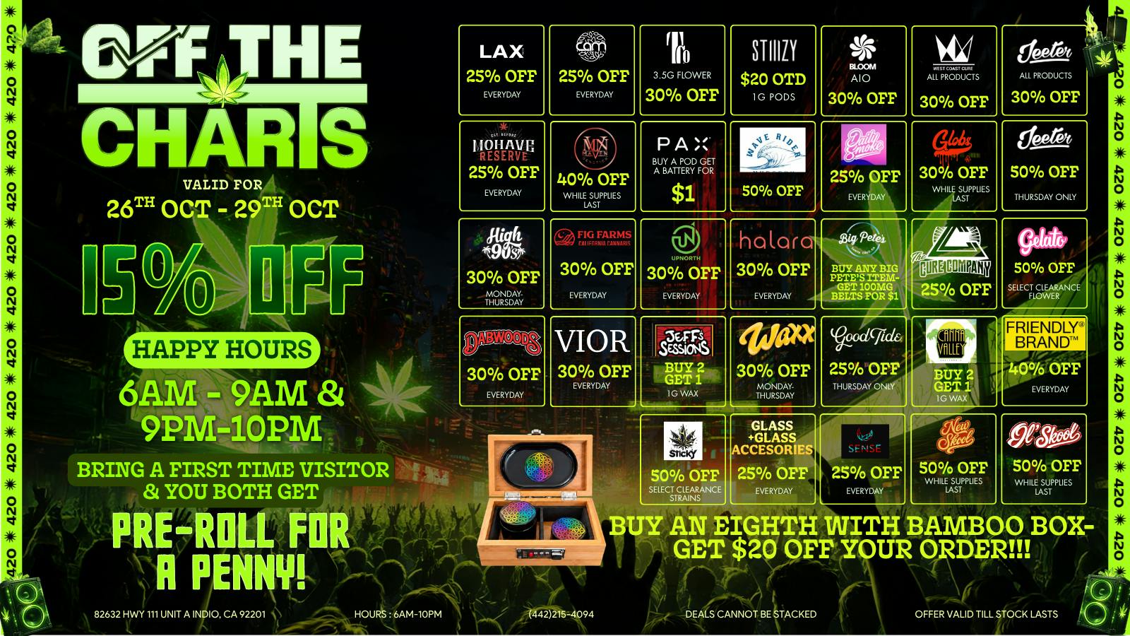 Off the Charts - Indio Spooky Good Savings with OTC!