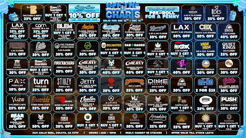 Off the Charts - Goleta 'Tis the Season to Treat Yourself!