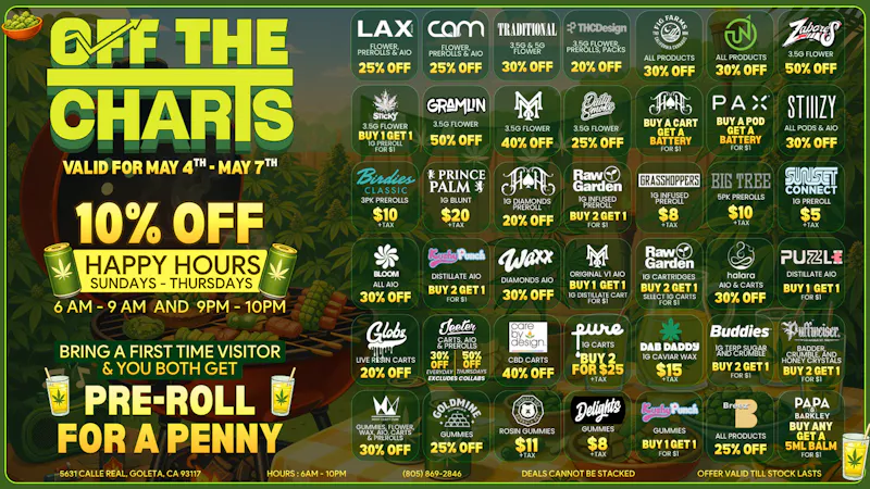 Off the Charts - Goleta JOIN THE DANK SIDE & MAY THE 4TH BE W/ YOU!!!