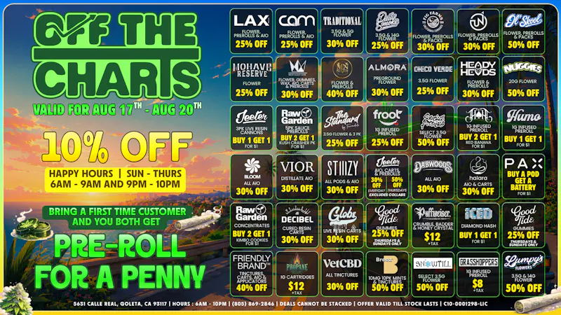 Off the Charts - Goleta NEED SOME TREE? YOUR BEST BUD IS OTC!!