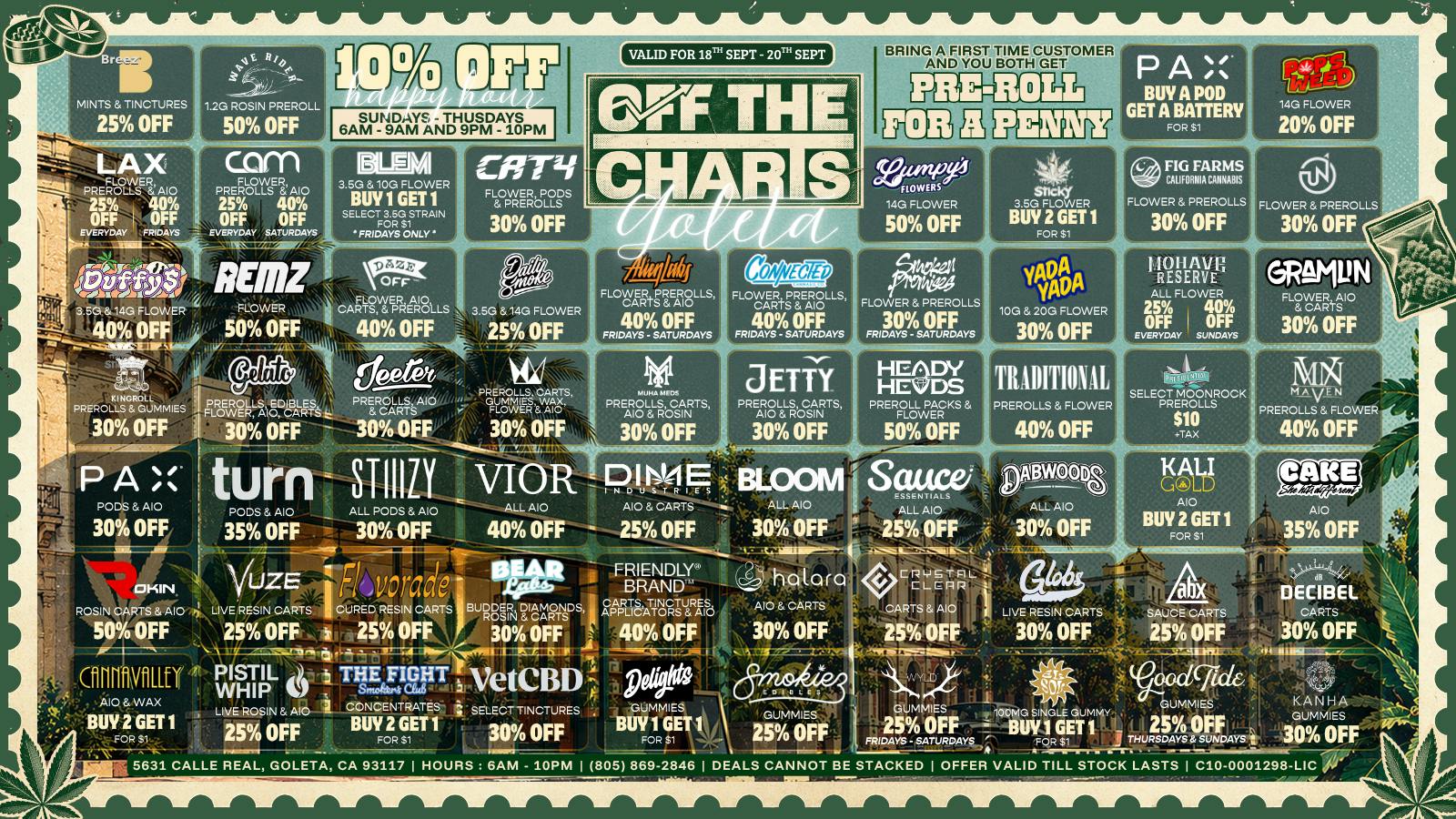 Off the Charts - Goleta BIGGEST VARIETY IN TOWN WITH THE BEST PRICES!!!