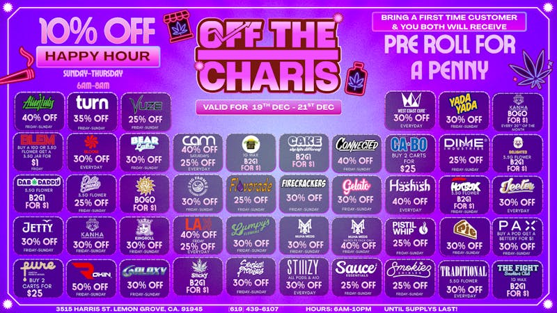 Off the Charts - Lemon Grove OFF THE CHARTS LEMON GROVE