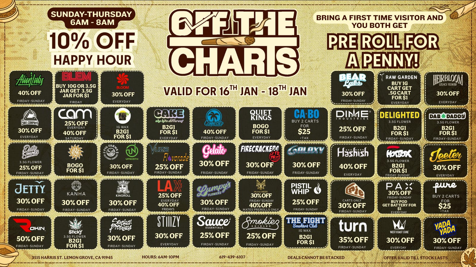 Off the Charts - Lemon Grove OFF THE CHARTS LEMON GROVE