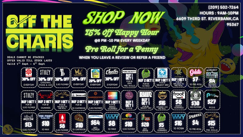 Off The Charts - Riverbank GET OUT THE HEAT AT OTC RIVERBANK WITH SOME DEALS!