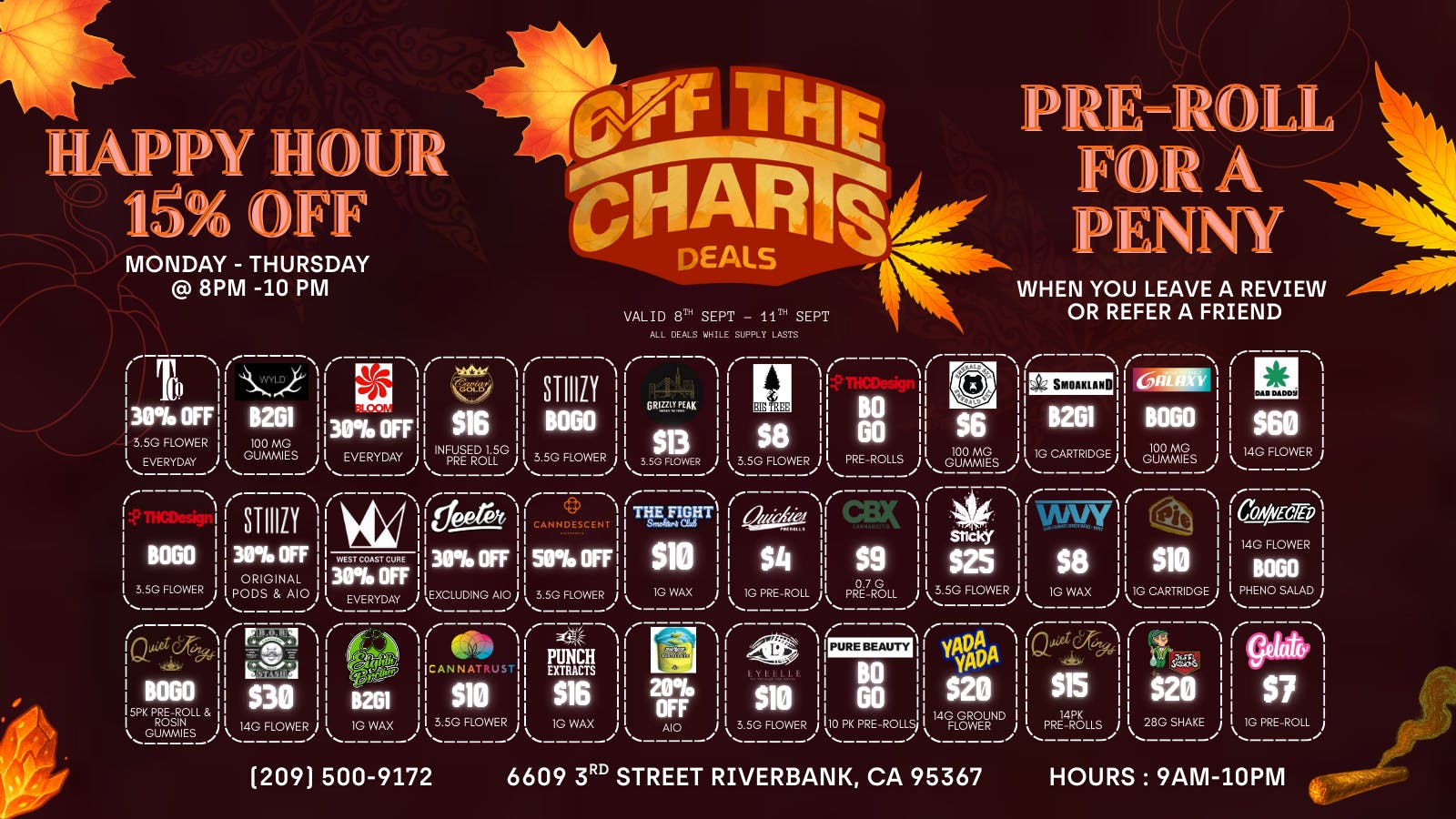 Off The Charts - Riverbank Fall Into The Savings!