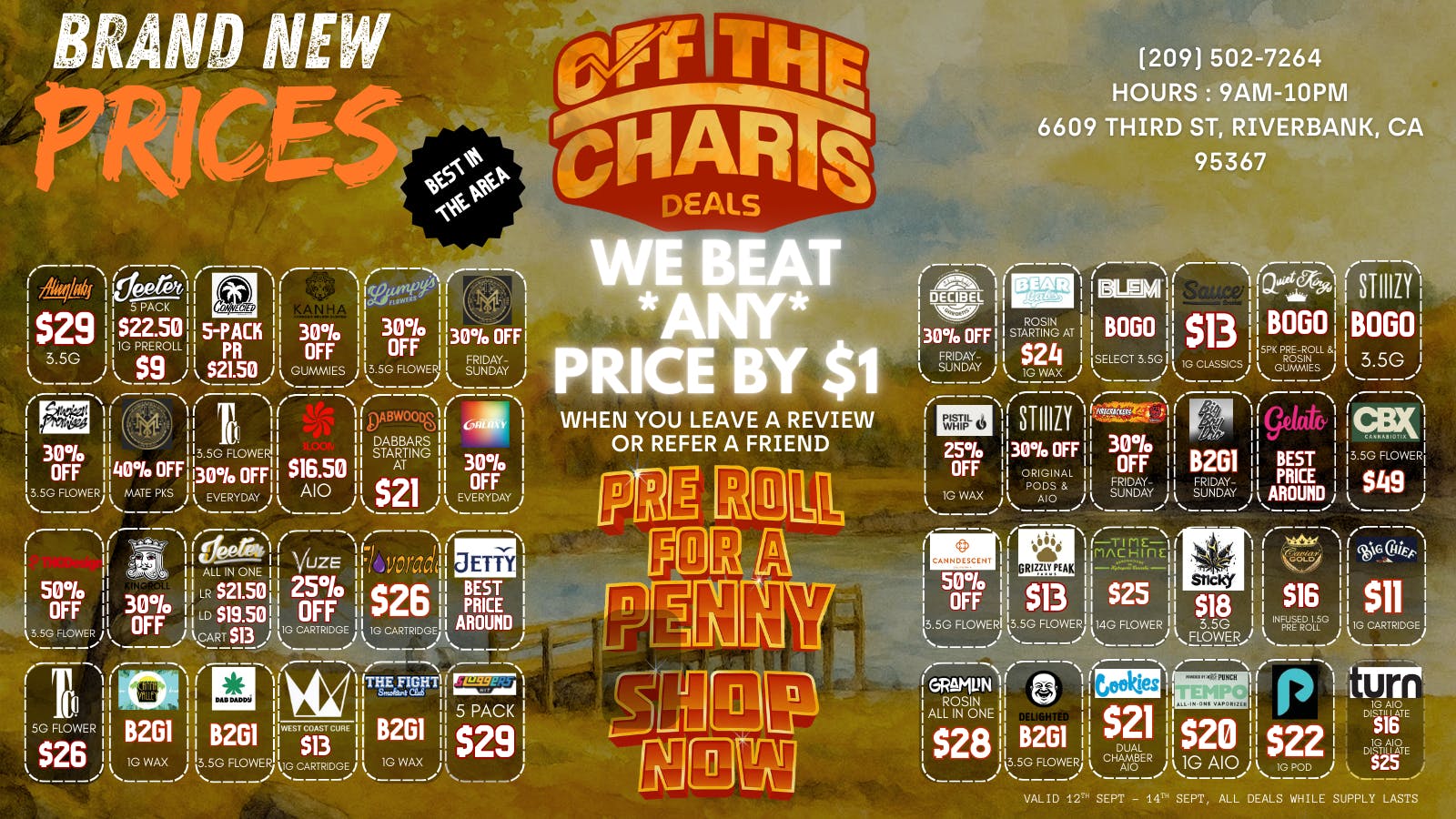 Off The Charts - Riverbank SEPTEMBER DEALS TO REMEMBER AT OTC RIVERBANK!!!!!