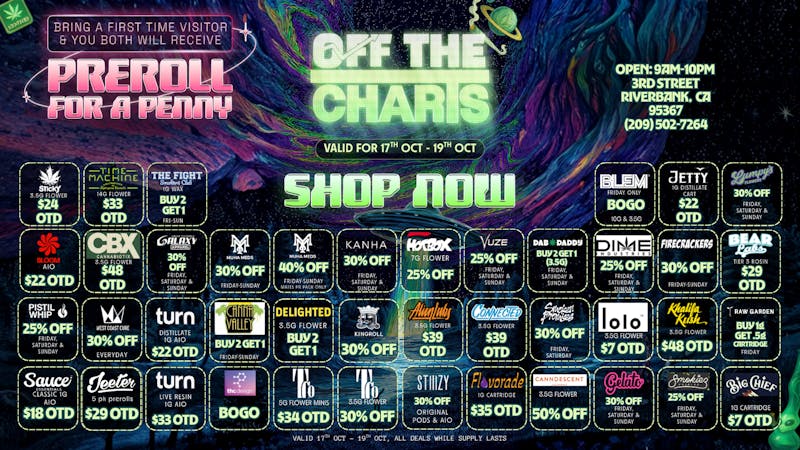 Off The Charts - Riverbank SCARY GOOD DEALS EARLY THIS YEAR AT OTC RIVERBANK!