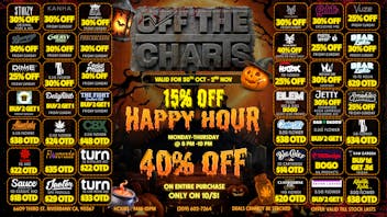 Off The Charts - Riverbank Crazy Hallo-Weekend Savings at OTC Riverbank!!